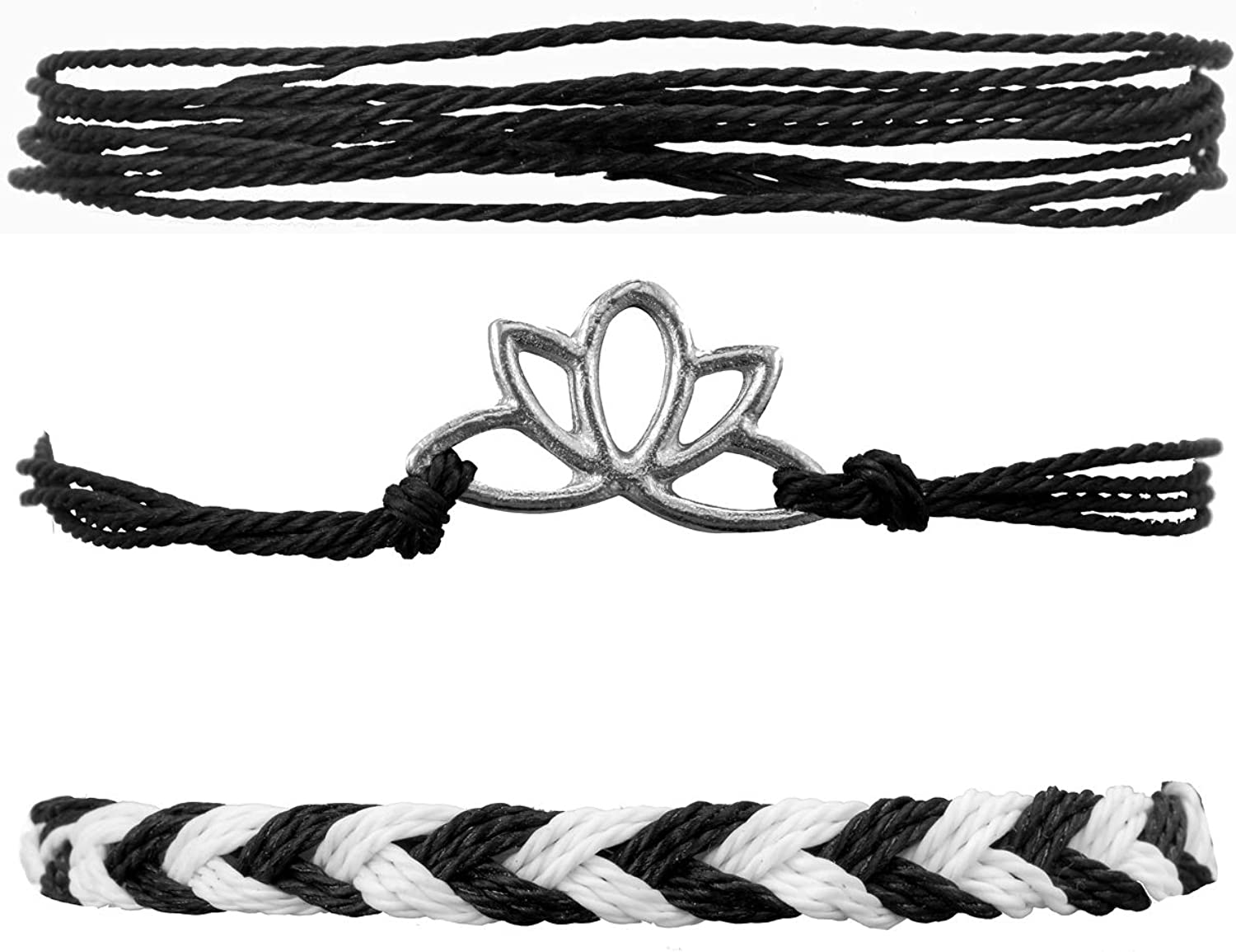 230816064347874_1 Softones VSCO String Wave Bracelets for Women Girls Handmade Colorful Waterproof Adjustable Braided Beach Bracelet Set for Women - Image 1